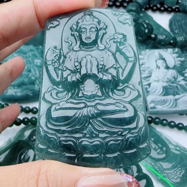 翡翠未镶嵌颈饰多样性发货天然A货翡翠