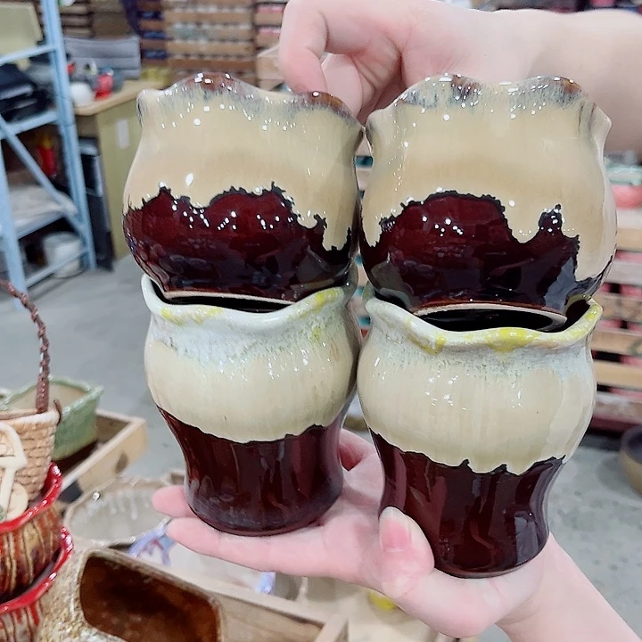 有孔.凑单10元陶瓷花盆发货！