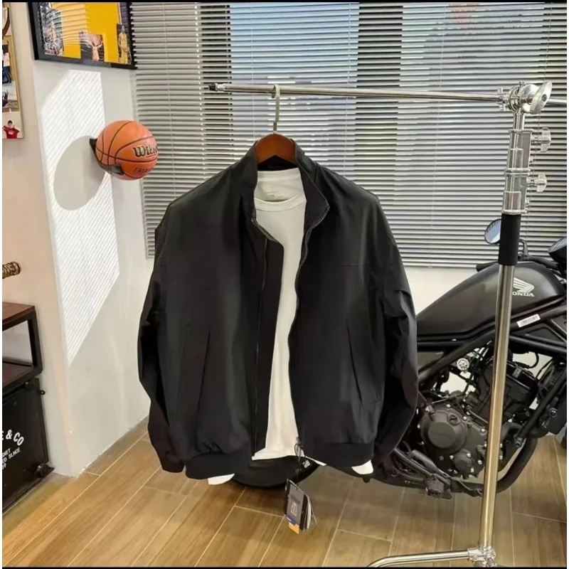 男士春秋新款美式复古经典MA1飞行员夹克防风防水立领外套