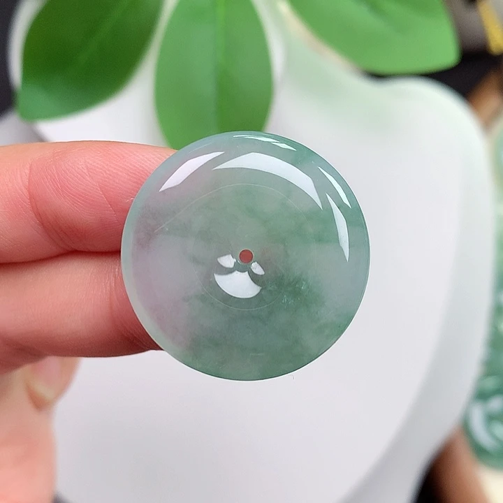 颈饰未镶嵌翡翠平安扣 26.8x4.8mm
