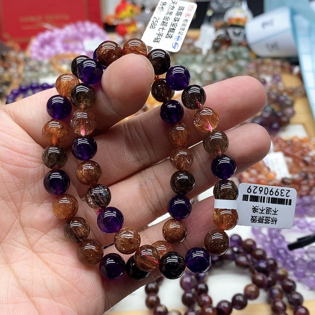 水晶手链未镶嵌多样性发货发一条