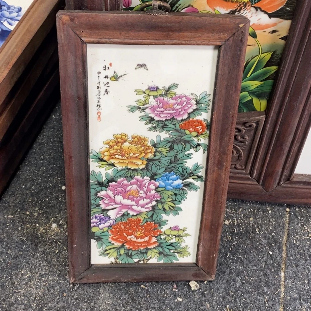 瓷37*28*1景德镇瓷板画柴窑烧制