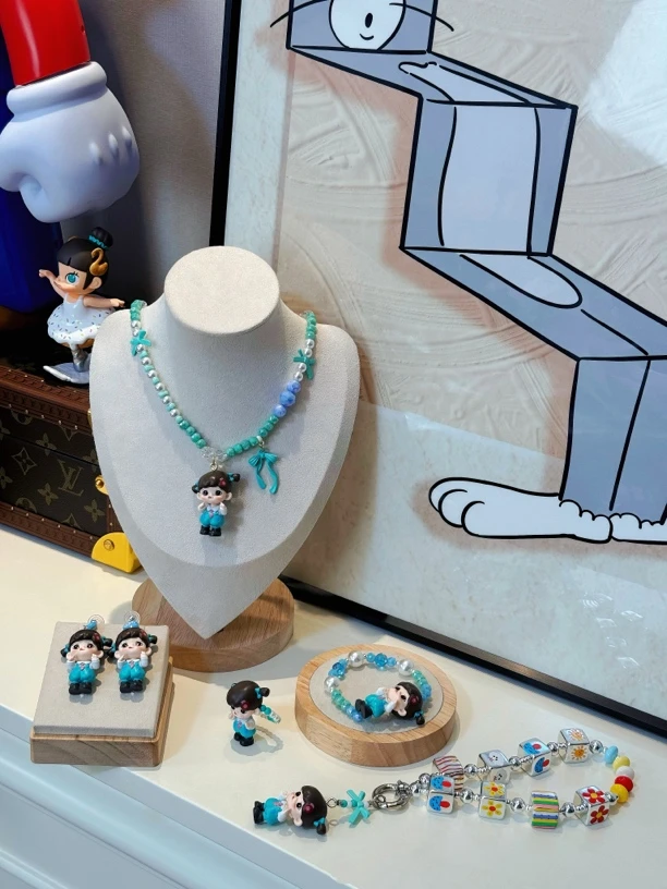 铜合金树脂耳饰 3457捣蛋计划妹妹项链手链戒指耳钉