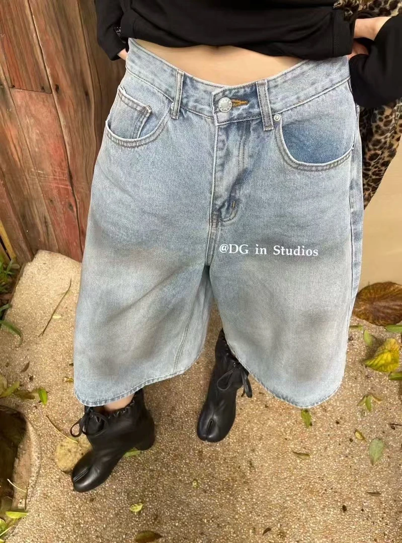 十三行DG正版早秋新款 很洋气的百搭牛仔中裤女