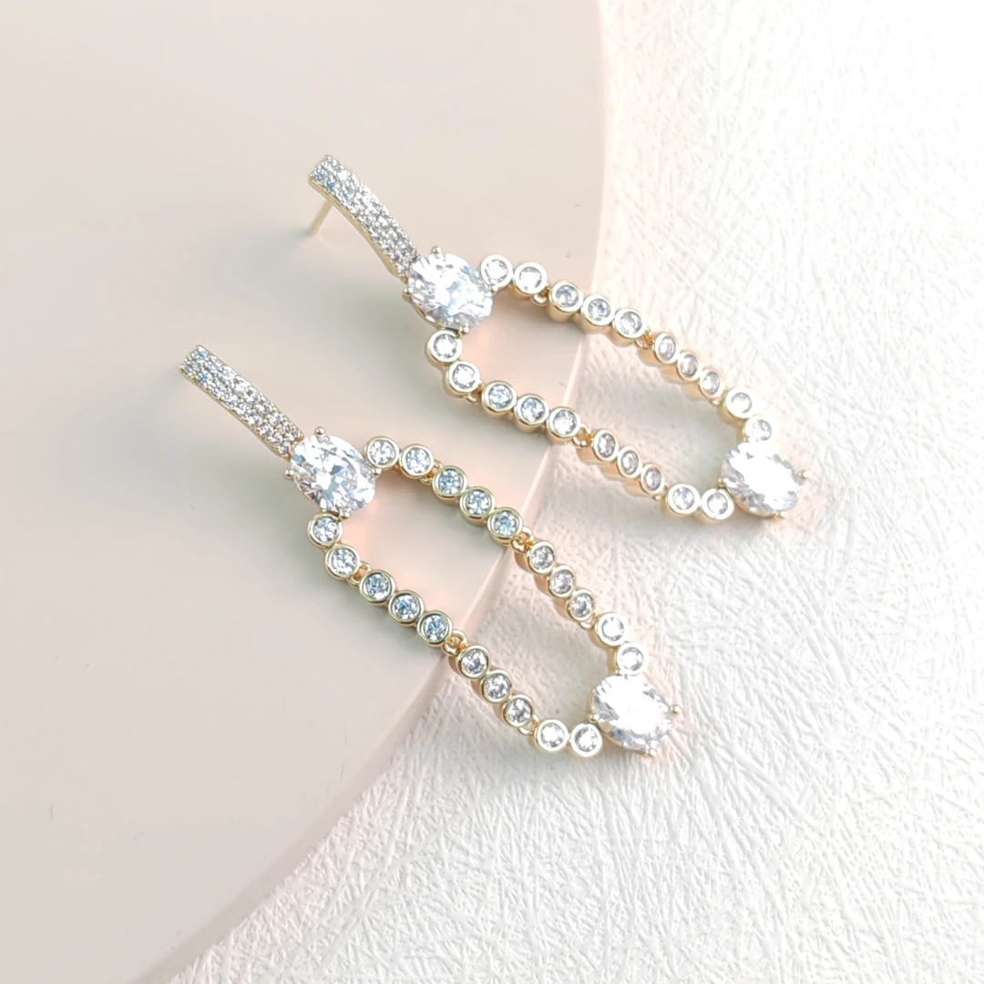 XUPING/旭平首饰 合金合成锆石耳饰 新年时尚耳钉 GDM X000931914