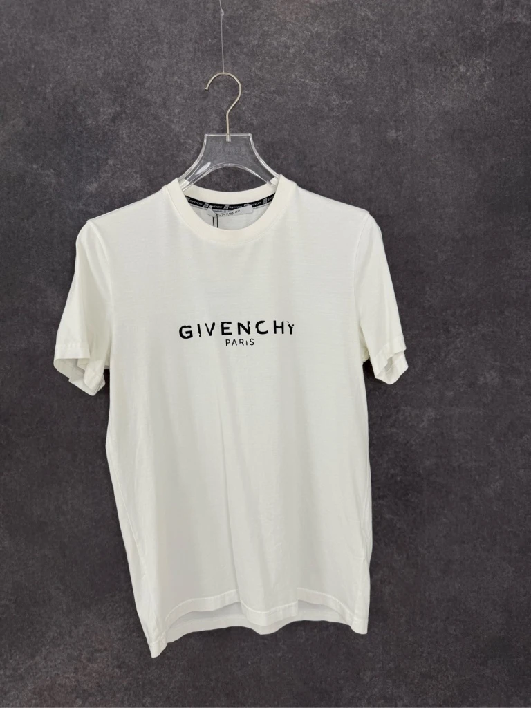 99新 Givenchy/纪梵希 新款主线溶解印胶标语短袖T恤 XS码/1362