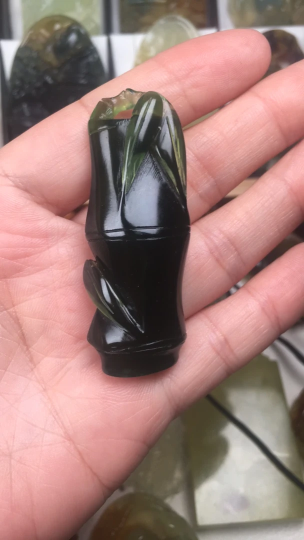 岫玉竹节节节高升，步步高升