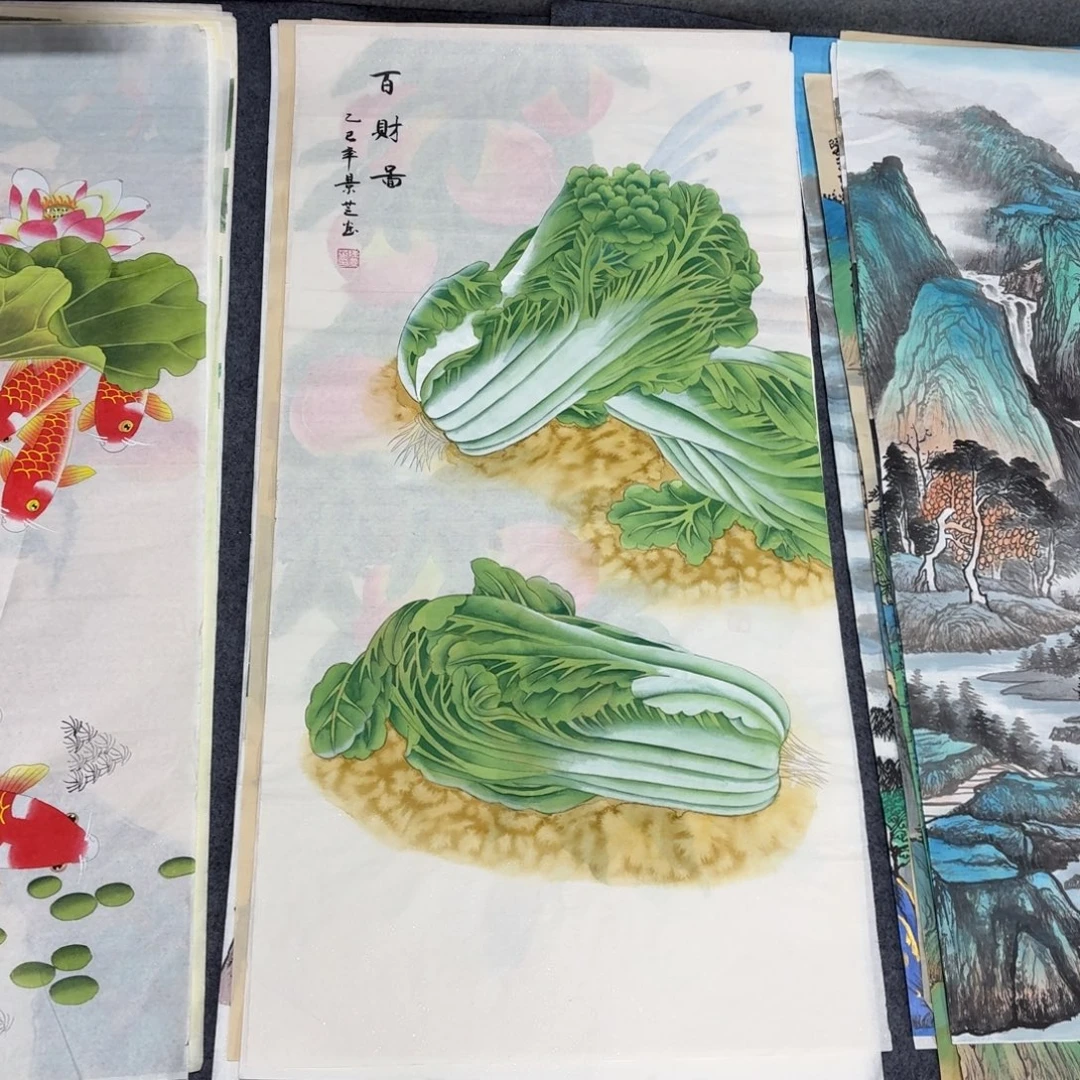 国画100×50工笔手绘画画画