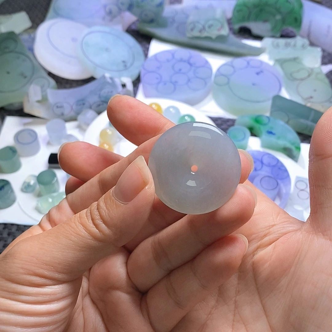 定制翡翠未镶嵌珠子33扣子