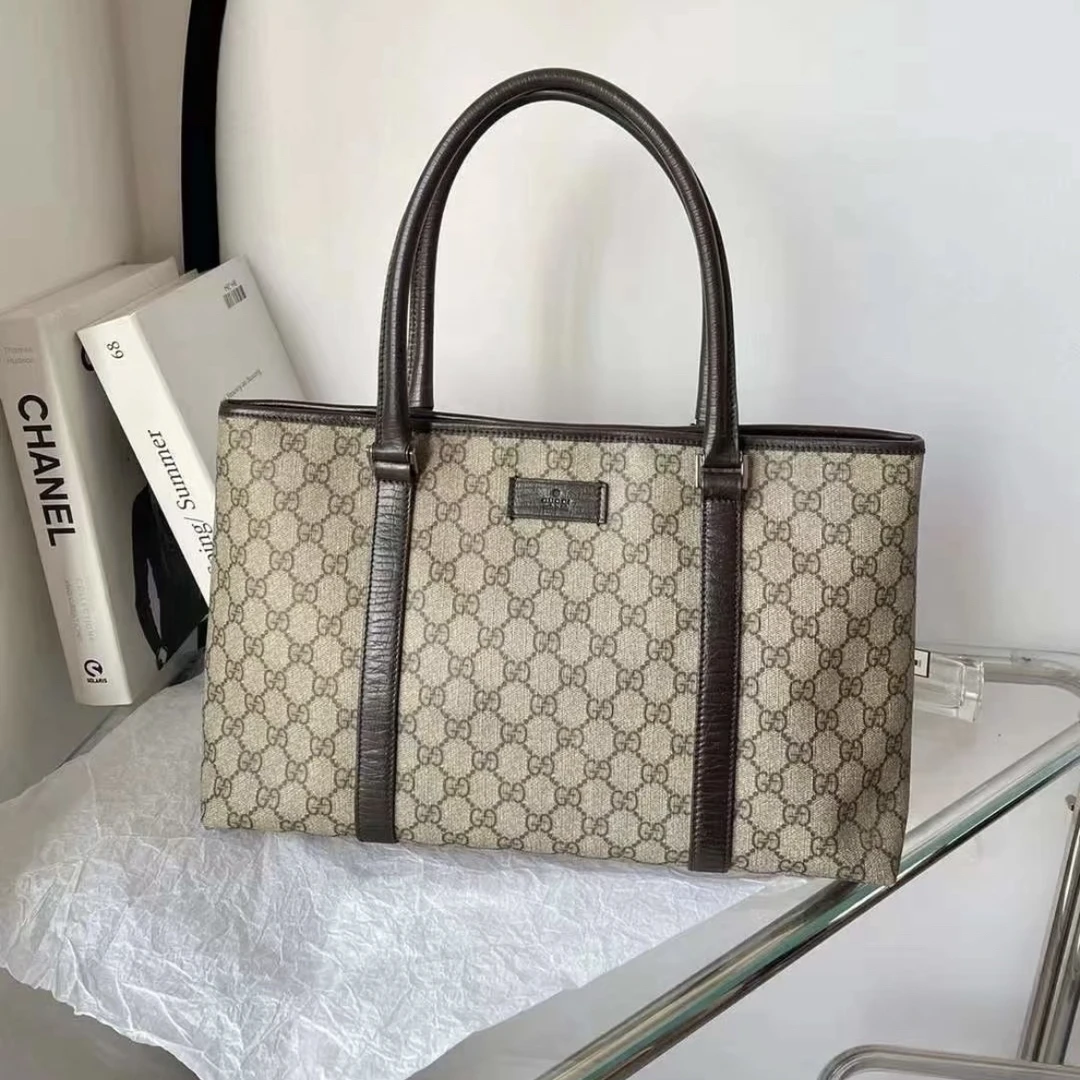 95新 GUCCI/古驰 Gucci老花单肩托特包