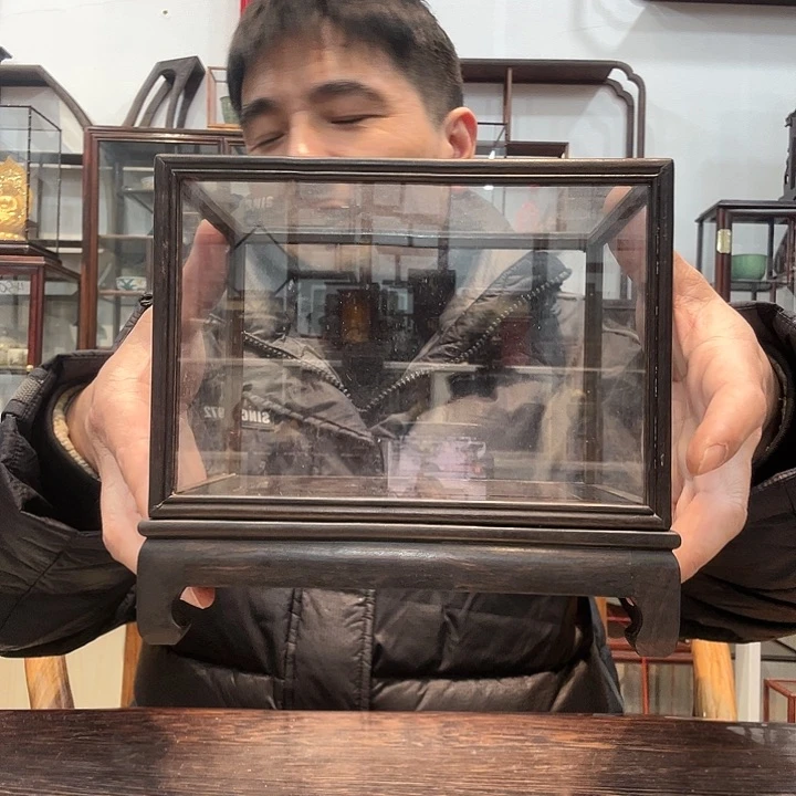 红酸枝木类紫光檀玻璃罩316