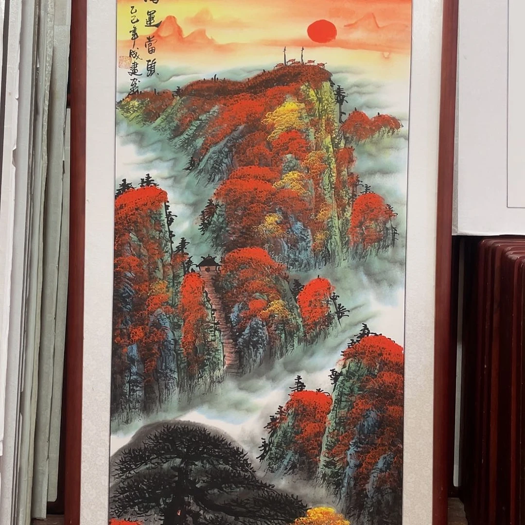 国画带框尺寸63*123厘米