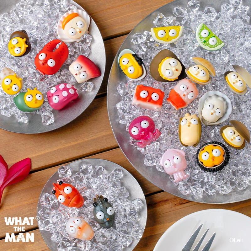 【拆盒】盒凸人鲜气飘飘系列萌粒潮玩盲盒_泡泡鱼潮玩