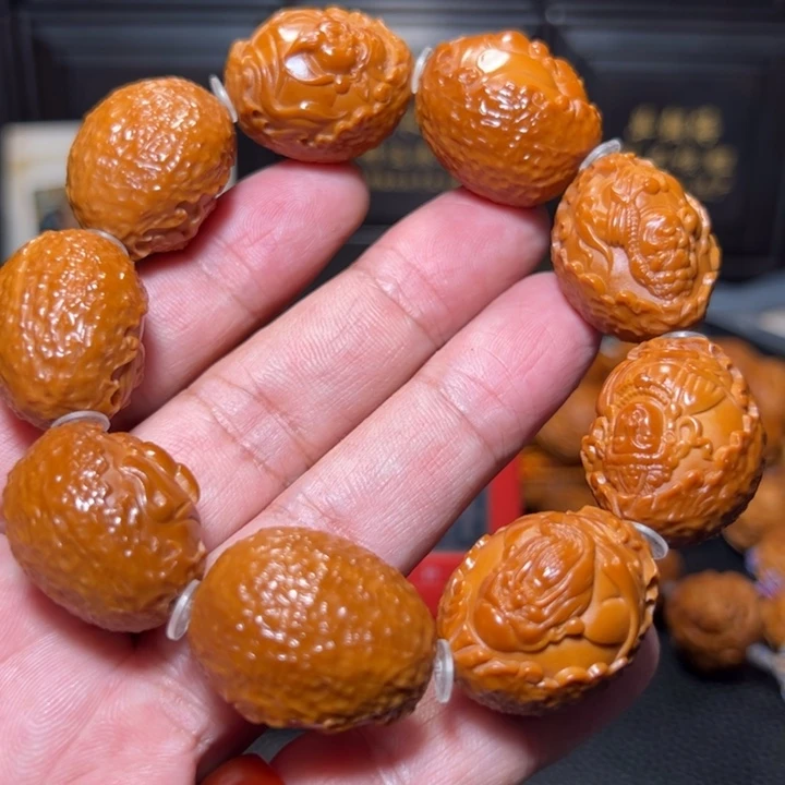 千***长橄榄核手串万佛朝宗