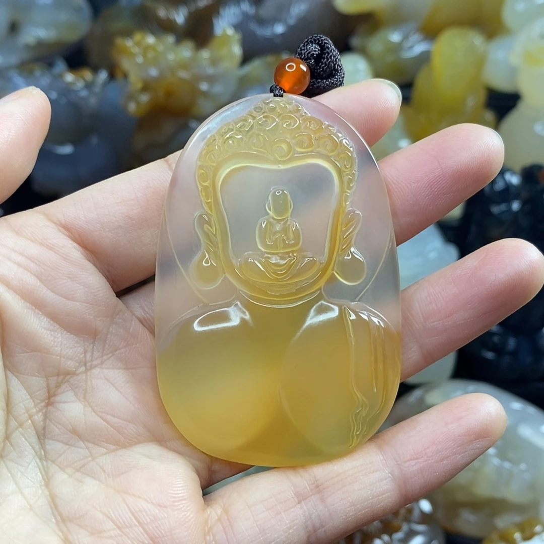 玛瑙/玉髓未镶嵌吊坠