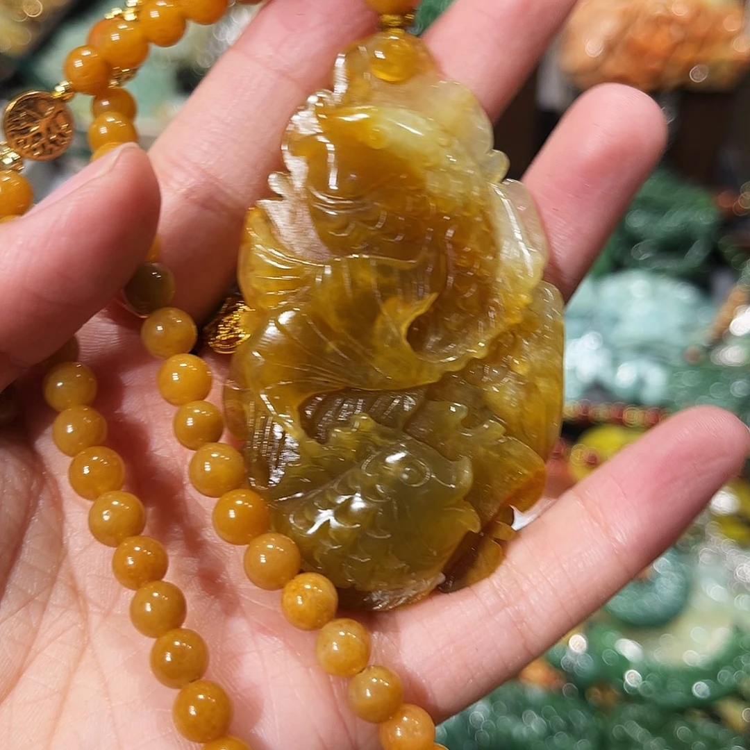 未镶嵌岫玉毛衣链