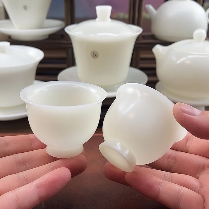 2杯: 隐唐窑/璞玉素烧自生釉65ml高足反口杯