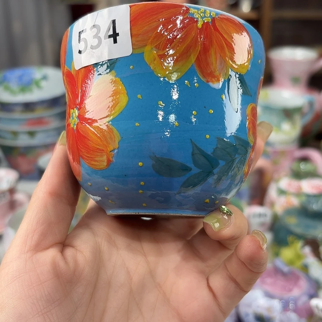 景德镇手绘高温釉下彩陶瓷茶具