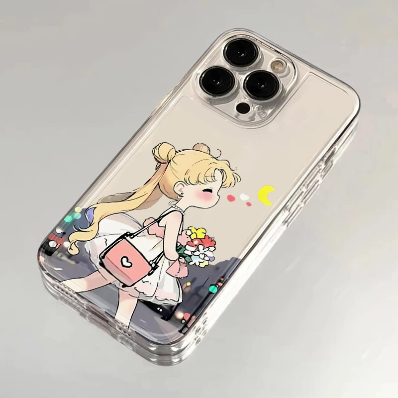 BANCA美少女月野兔适用苹果16太空手机壳华为P70vivo小米oppo