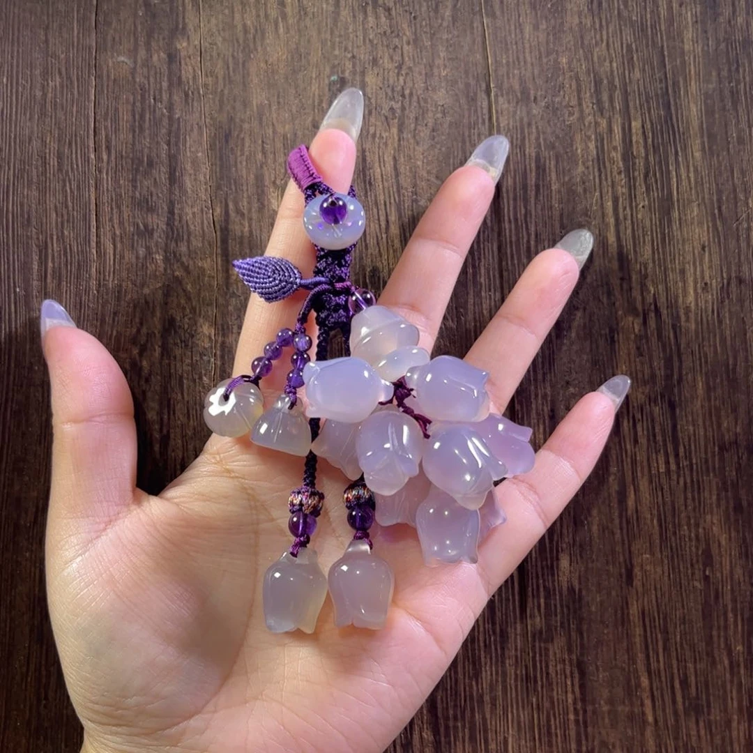 玛瑙/玉髓钥匙挂件未镶嵌