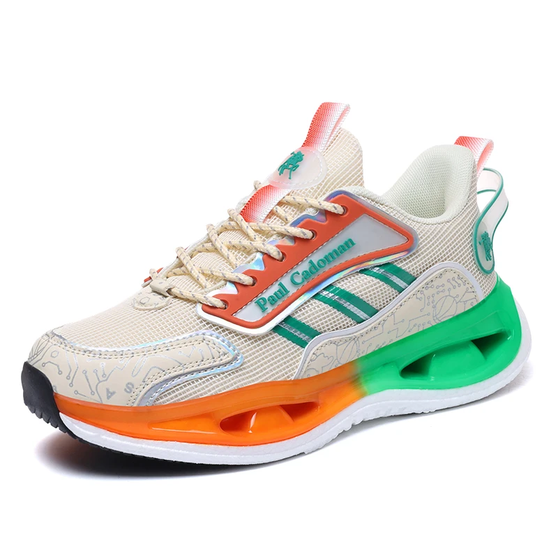 保罗卡多曼~高奢定制潮流超软网面百搭时尚爆米花情侣休闲鞋