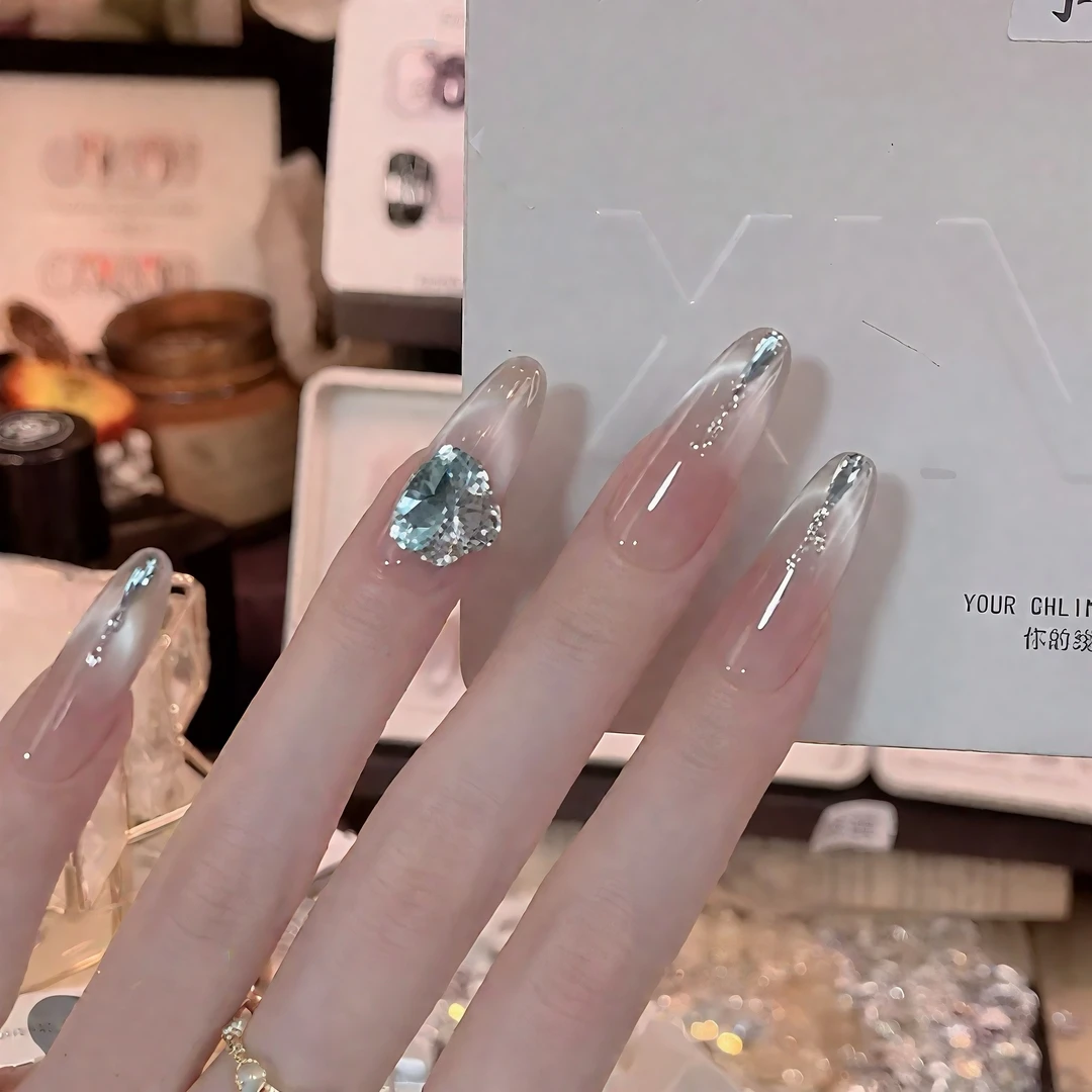 【指尖泪】时尚清新纯欲高级感成品美甲穿戴式手工穿戴甲