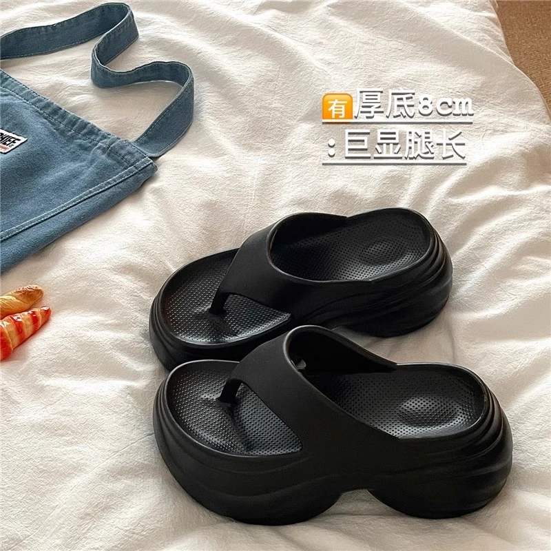 8cm显瘦腿精~！厚底增高ins外穿夏季人字拖女防滑透气沙滩凉拖鞋