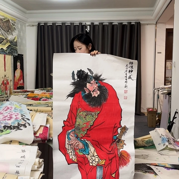 国画作品原文春山秋风一缕