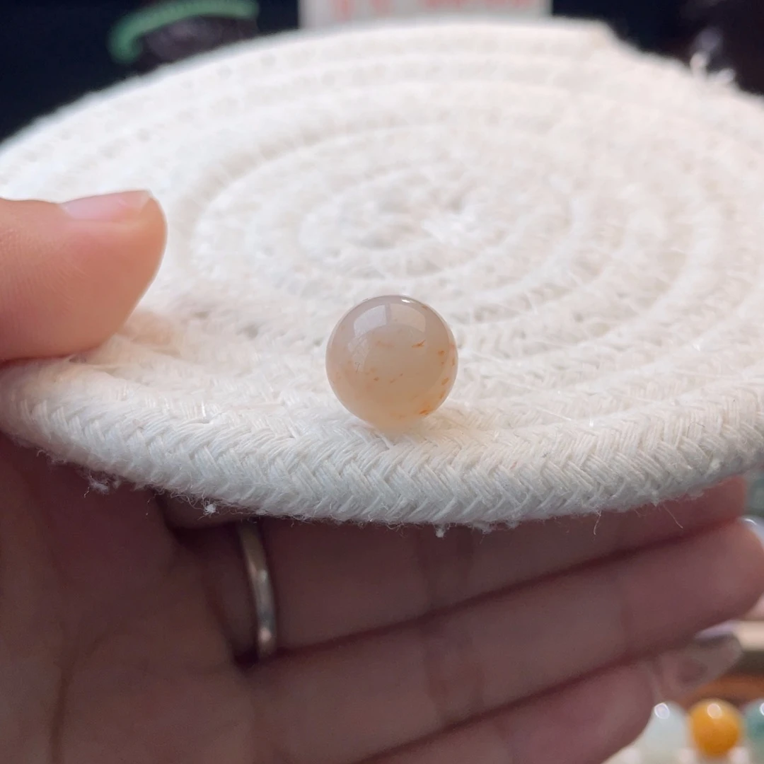 翡翠散珠特色柚子蜜圆珠卡11.9mm