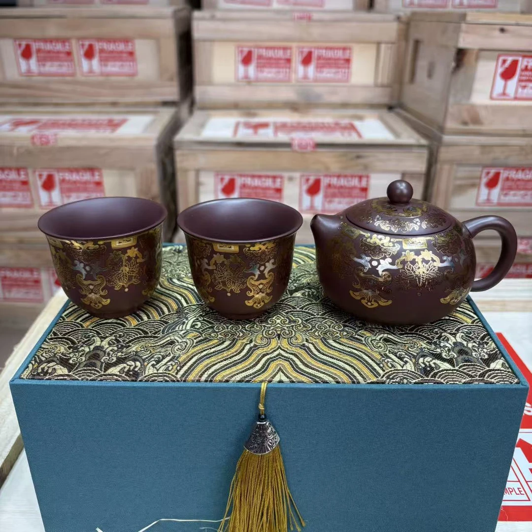 3店【闪购商品】吴成志深井老紫泥西施壶套组 6283
