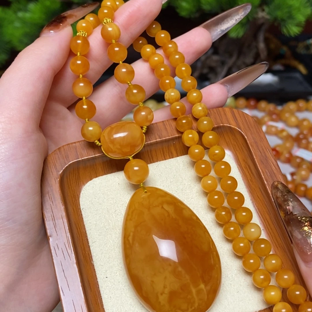 【闪购商品】蜜蜡颈饰未镶嵌项链