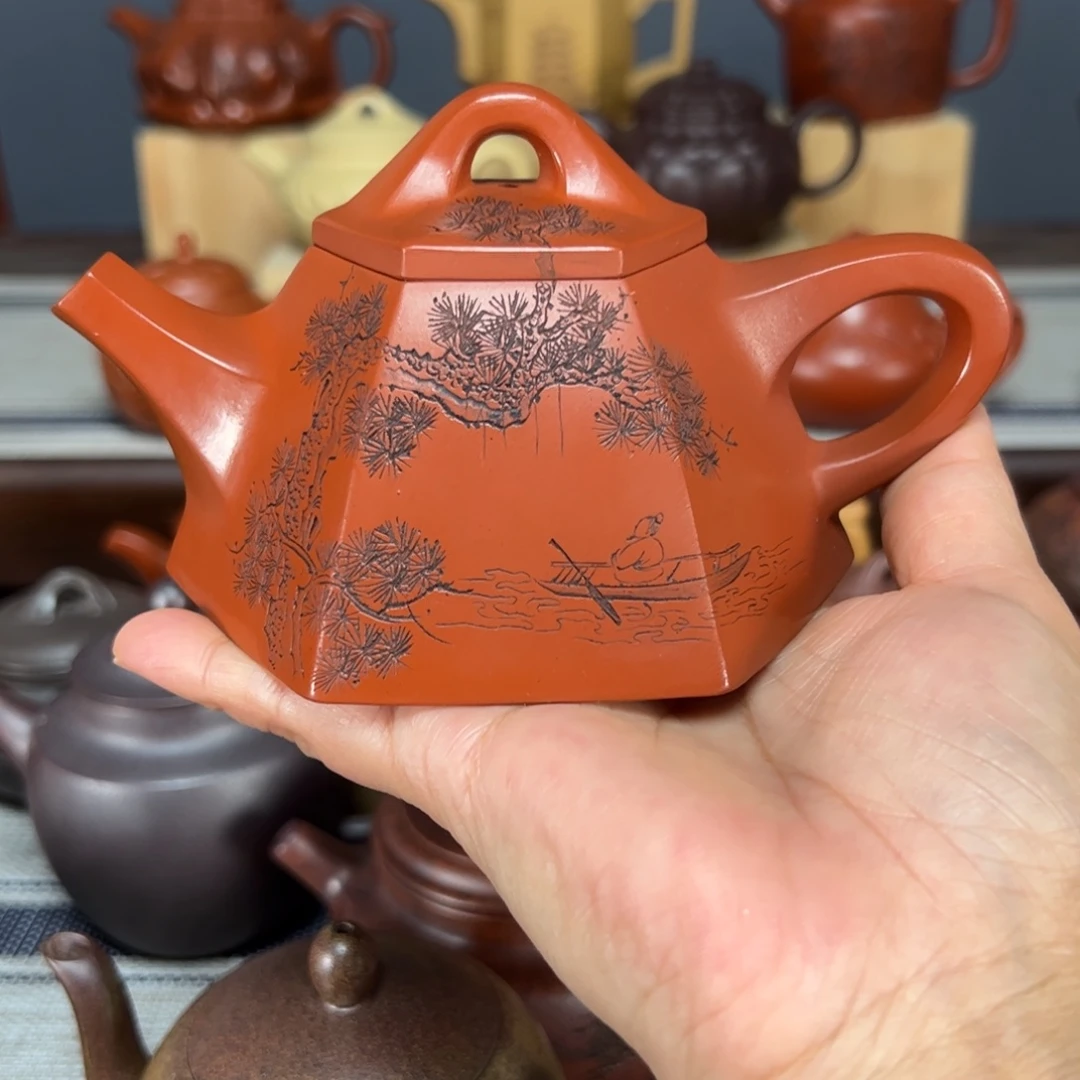 茶壶紫砂*️六方霸王石瓢