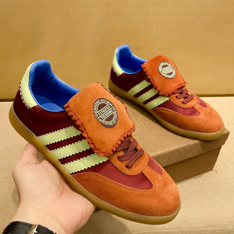 SCAVIOLA轻奢拼色休闲板鞋皮革拼接反绒皮高颜值网红闷骚男德训鞋