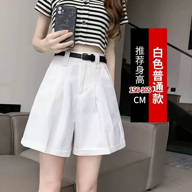 水洗棉短裤夏女小个子2025新款夏季休闲宽松夏天显瘦中裤子2352