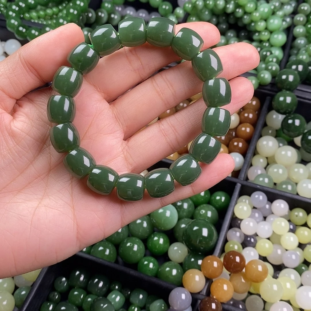 未镶嵌和田玉（碧玉）珠宝半成品