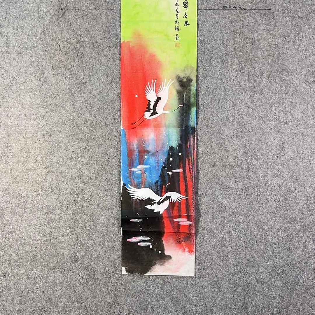 国画441 花鸟在此鸣叫时还要一