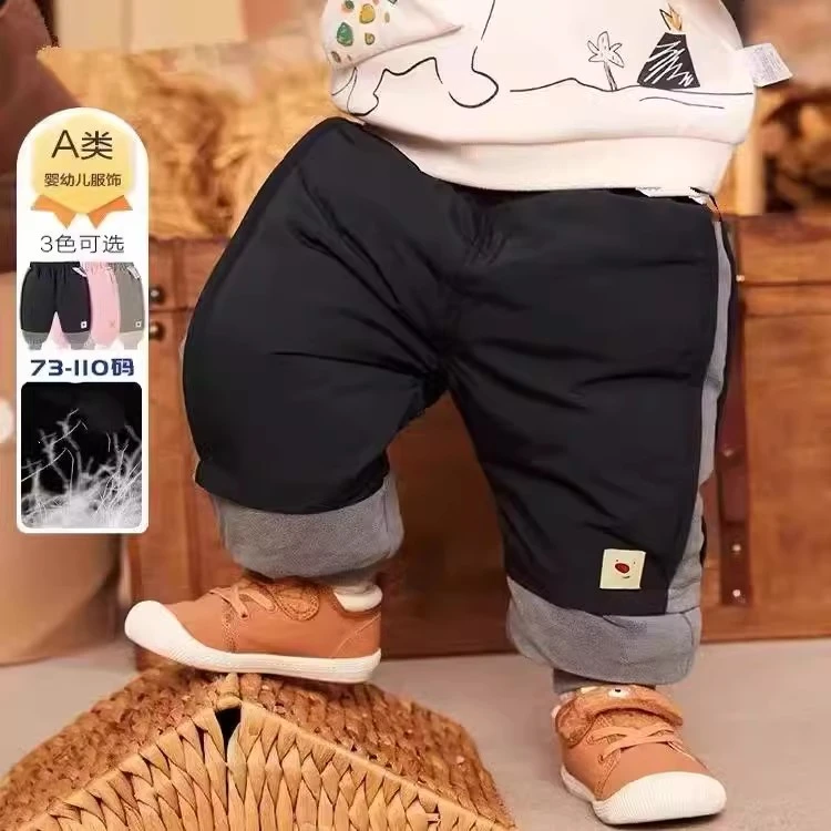 冬季婴幼儿加厚长裤外穿男童厚裤子女童休闲裤