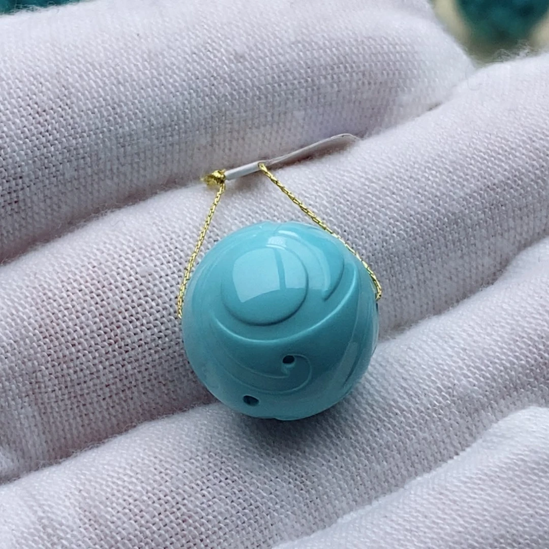 未镶嵌绿松石珠宝奇石阮*琁