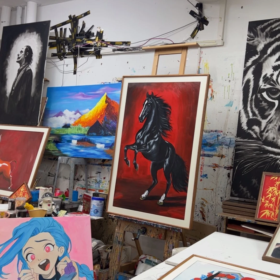 【闪购商品】丙烯画安***食不会的就是这个