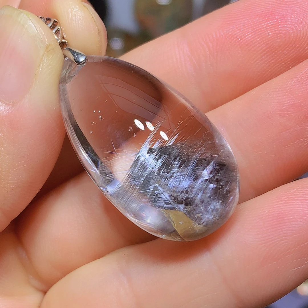 银S925镶嵌吊坠(赠链)水晶天然水晶