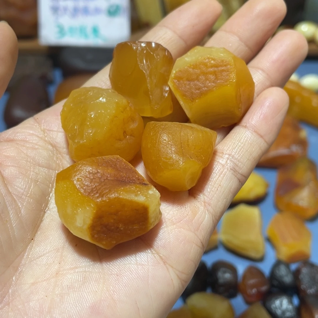 冬***雪定制蜜蜡未镶嵌随形