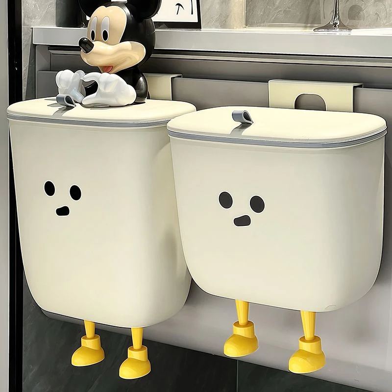 2025款垃圾桶家用厨房专用免弯腰壁挂式大号卫生间厕所马桶纸篓HR