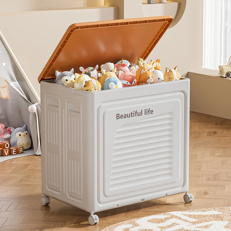【衣服被子收纳箱】设计师新款大容量家用儿童衣物整理柜翻盖折叠柜