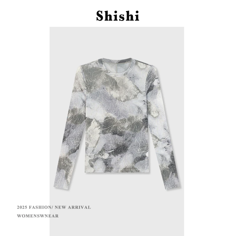 【SW】长袖T恤女夏季薄款时尚百搭休闲洋气长袖防晒上衣YS-0327