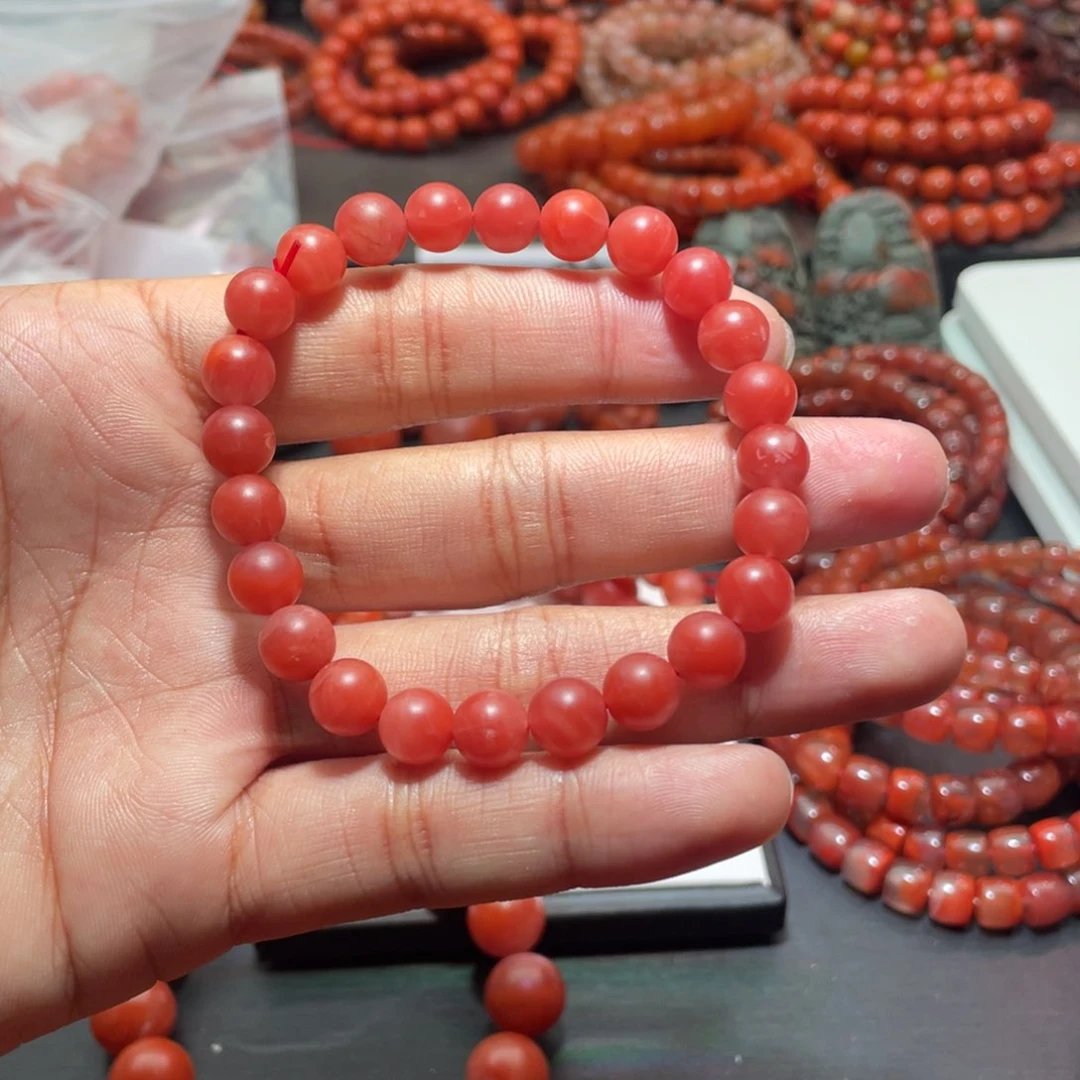 南红玛瑙手链未镶嵌