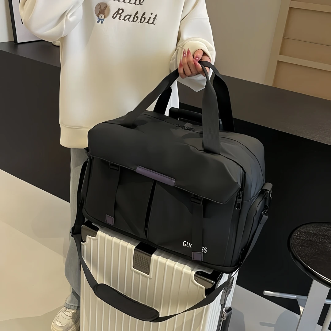 探屿可套行李箱拉杆上的旅行包2024年新款健身行李袋高颜值大容量