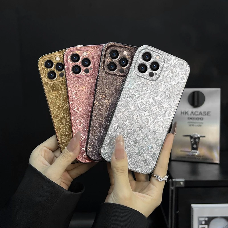 电镀潮牌闪粉适用苹果vivo华为oppo小米iPhone17高级感防摔手机壳