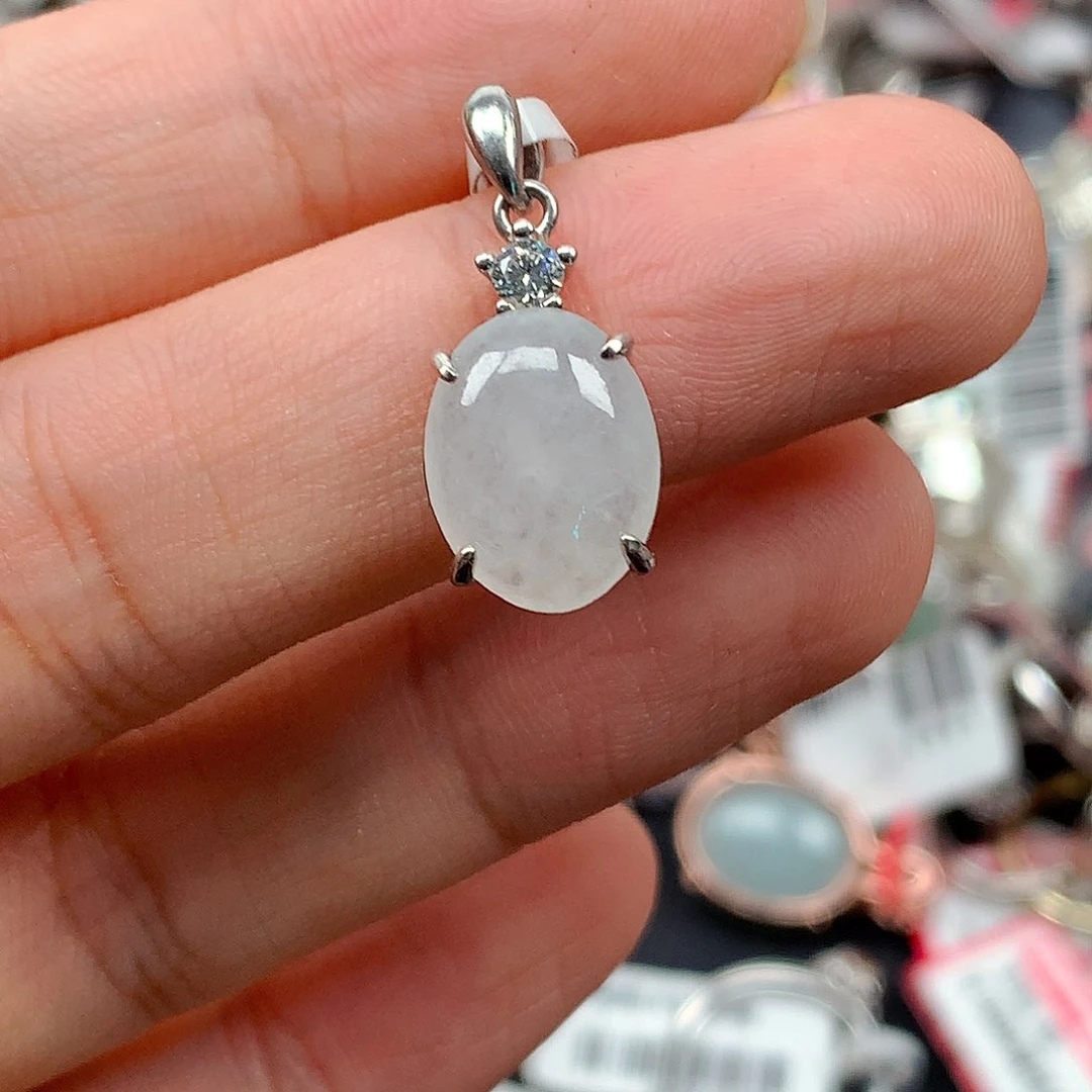 翡翠戒指银S925镶嵌