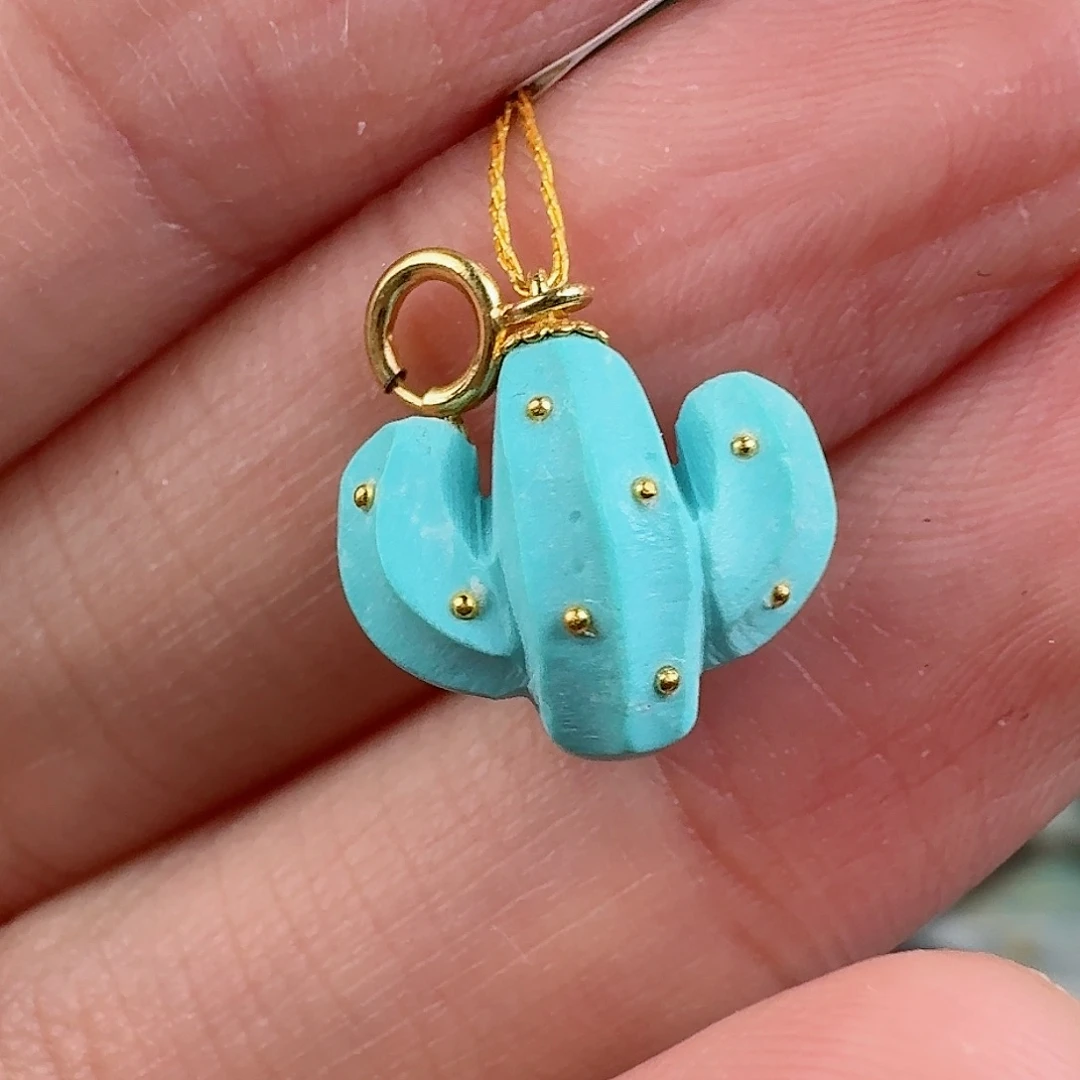 绿松石珠宝奇石18K金镶嵌