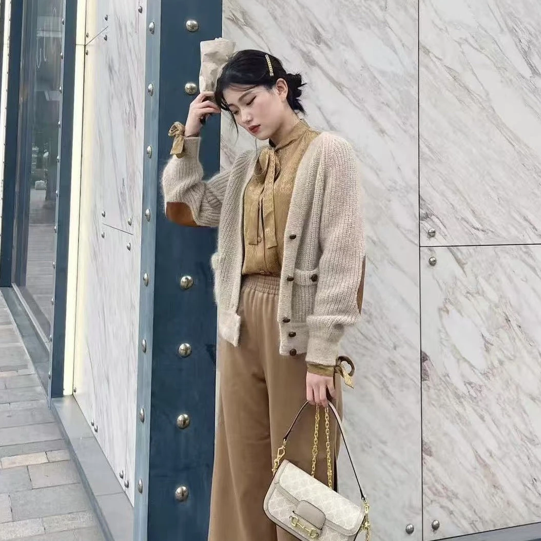 未使用 GUCCI/古驰 古驰卡其色针织开衫